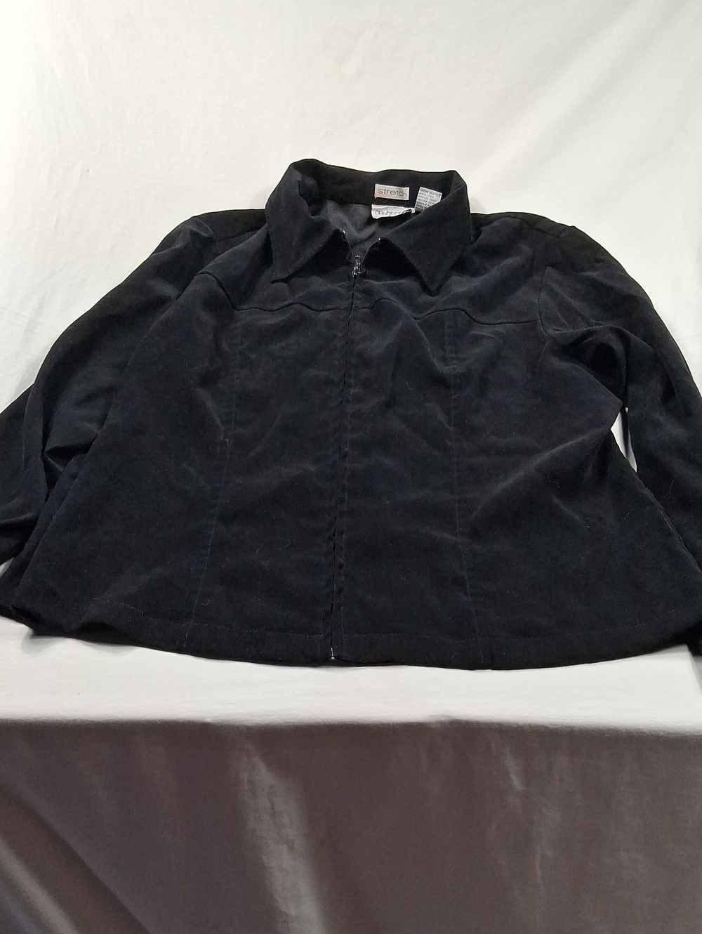 Apparenza Women's Black Zip-Front Jacket Size Large